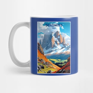 Dolomites Italy Vintage Advertising Travel Print Mug